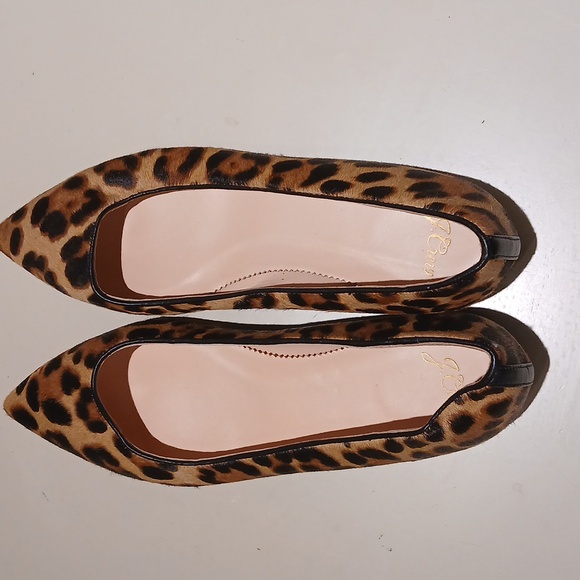 J. Crew Leopard Pattern Flats Size 8.5 with bonus leopard-print wristlet - Picture 8 of 12